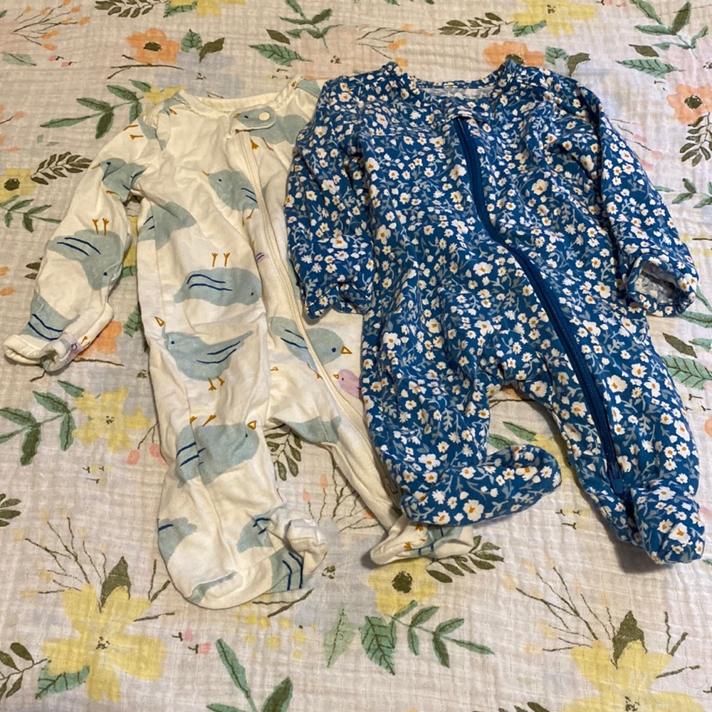 Set of Two Just One You by Carters Baby Girl Sleep and Play Newborn